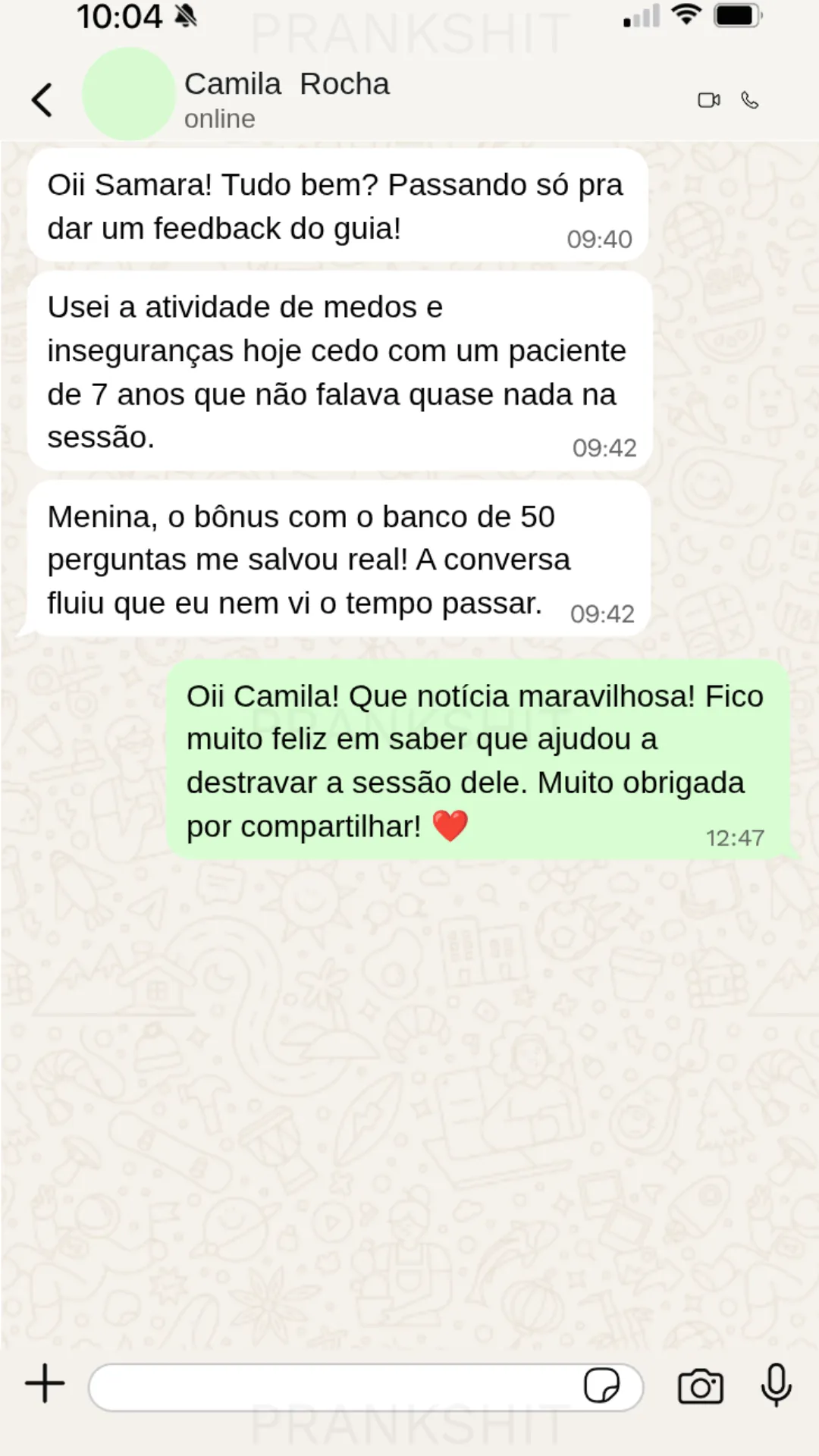 Testimonio 1: mensaje de una profesional sobre la guía